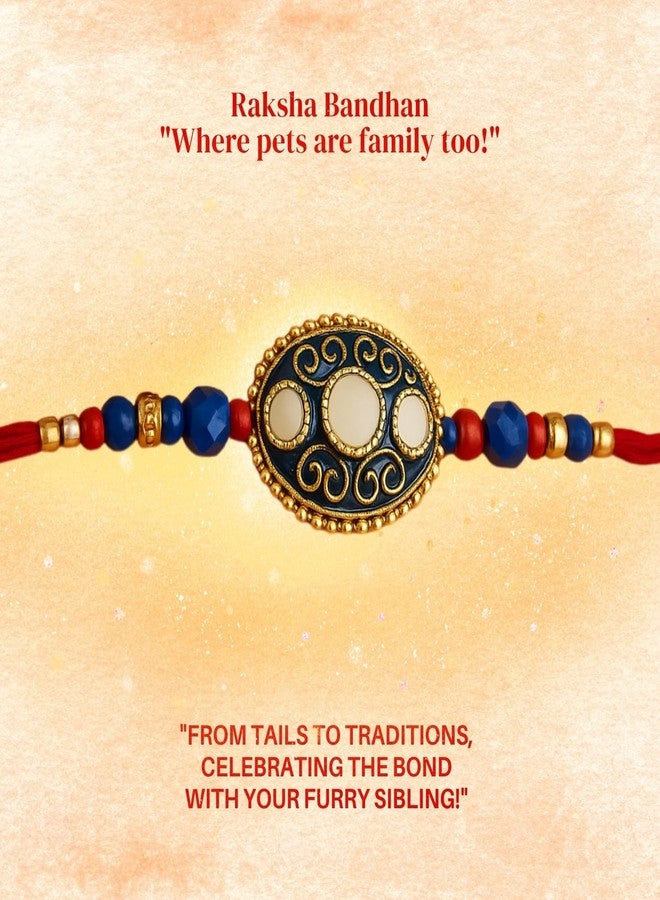 سايج سكوير راخي مربع الشكل على شكل مخلب من المريمية للحيوانات الأليفة | خيط راتنجي على شكل عين الحسد للكلاب والقطط | احتفل بحب الحيوانات الأليفة في عيد راكشا باندهان | هدية فريدة لمحبي الحيوانات (التصميم 5) - Image 5